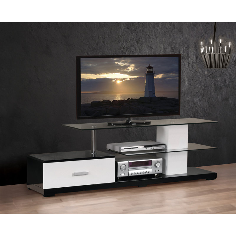 Meuble télé Ivana & Finish, conception durable et peu encombrante, décor élégant pour le salon et la chambre à coucher