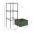Galvanized Raised Garden Bed with 3-Tier Trellis Tomato Cage Green-182256253-165270288