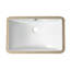 Lavabo de salle de bain rectangulaire encastré blanc avec trop-plein