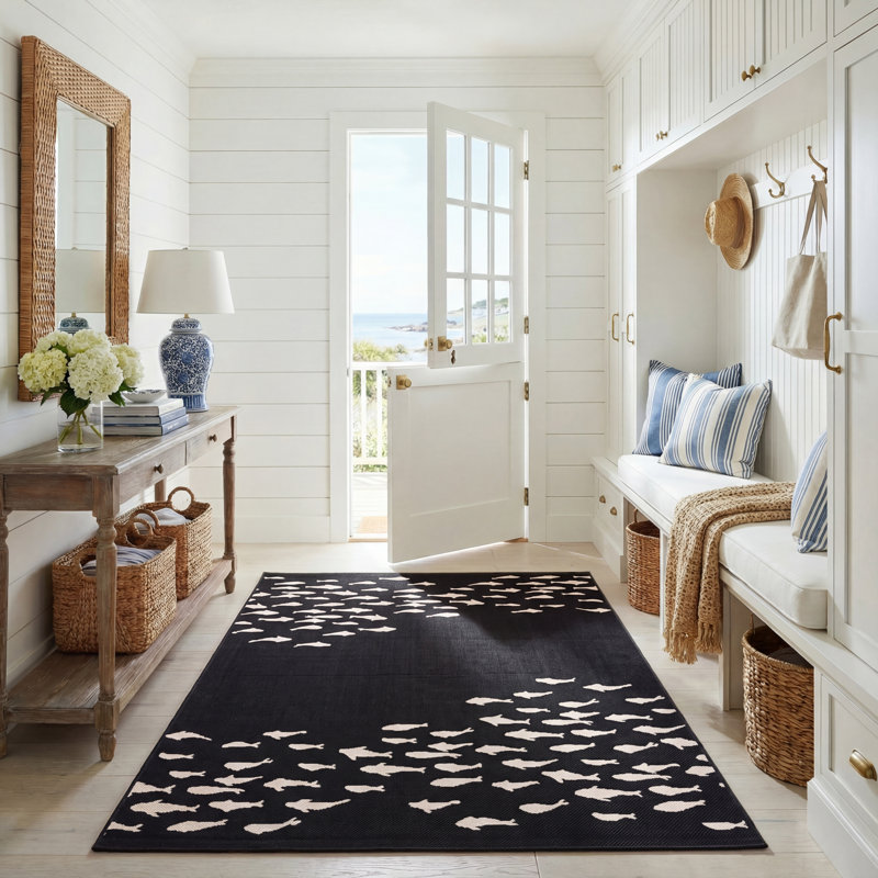 Tapis noir / beige Arley Cy6077, Rectangle 5 pi 3 po x 7 pi 7 po