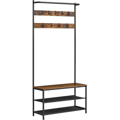 Alazne 84 cm W Hall Tree with Shoe Storage