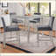 Ensemble de chaises à hauteur de comptoir pour 4 personnes, chaise de cuisine avec siège rembourré, tabouret de bar à hauteur de comptoir pour salle à manger