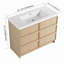 Meuble-lavabo autoportant avec lavabo en résine
