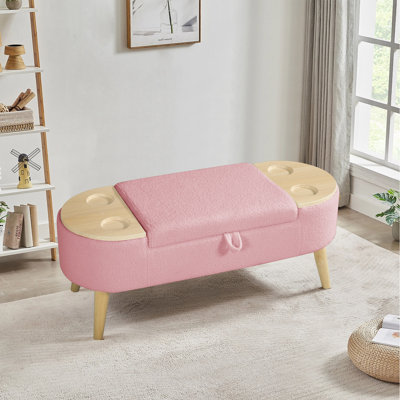 Banc de rangement repose-pieds ovale