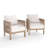 Outdoor 2-peice Solid Wood Chair