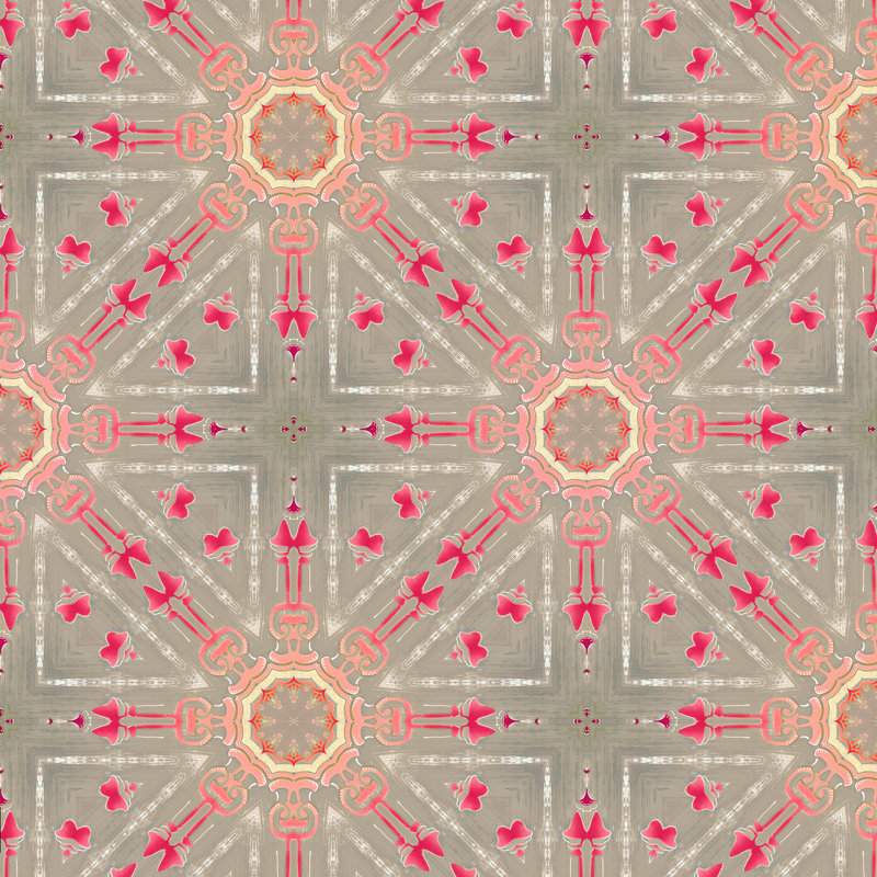 Beaufort | Starburst Medallion Wallpaper Double Roll, Brown/Beige/Yellow/Pink/Tan