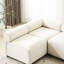 Canapé modulaire en L 4 pièces, tissu beige, ressorts sinueux surdimensionnés, mousse à haute densité de résilience confortable, look moderne