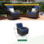 Ensemble de chaises berçantes d'extérieur en PE avec coussins 2 pièces-864001188-864001370