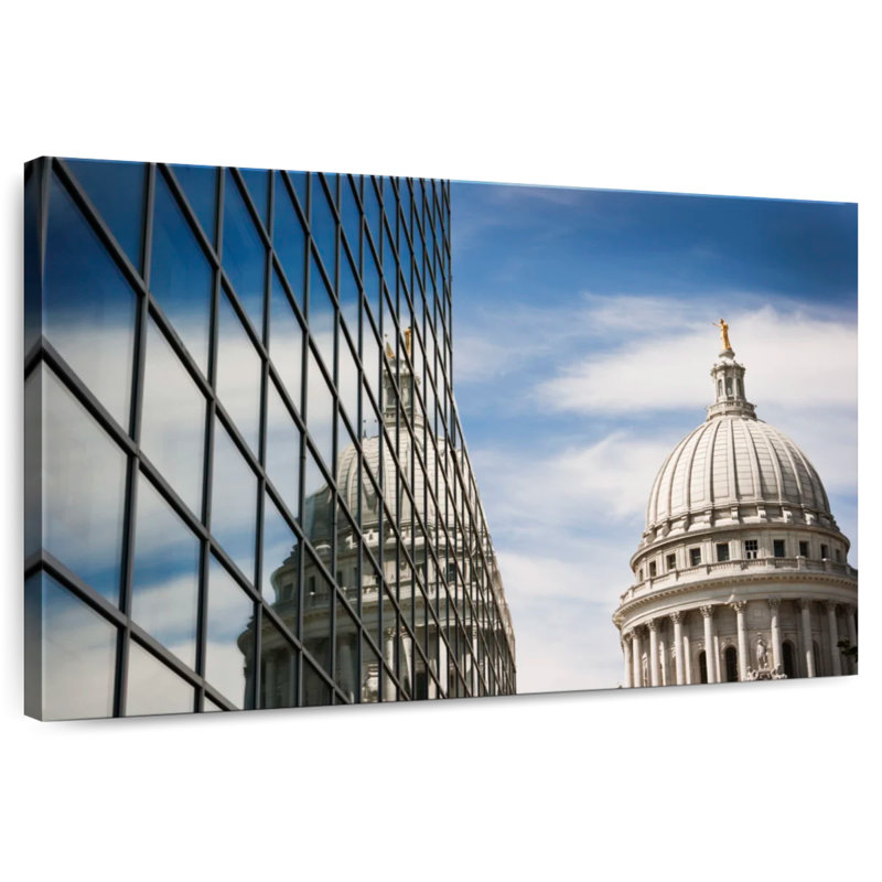 Lilie Wisconsin Capitol Dome Reflection, H 8 po x l 12 po