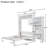Classic Louvered Style Murphy Bed with Multifunctional Storage Shelves-1397902804