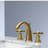 Kingston Brass Millennium Two-Handle 3-Hole Deck Mount Widespread Bathroom Faucet with Brass Pop-Up Drain