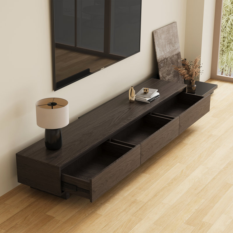 78.7" Extendable Tv Stand With 3 Drawers, Spacious Storage & 3 Colors For Stylish Living, Black Walnut