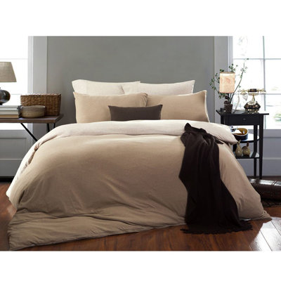 Cotton Jersey Knit Solid Colour Duvet Cover
