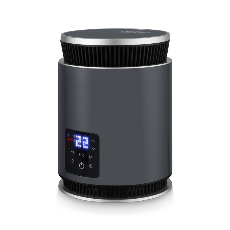 Black+decker 1.8kw Smart Desk Heater, 2 Heat Settings, Adjustable Thermostat, 24 Hour Timer