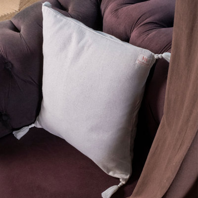 White Square Cushion Cover