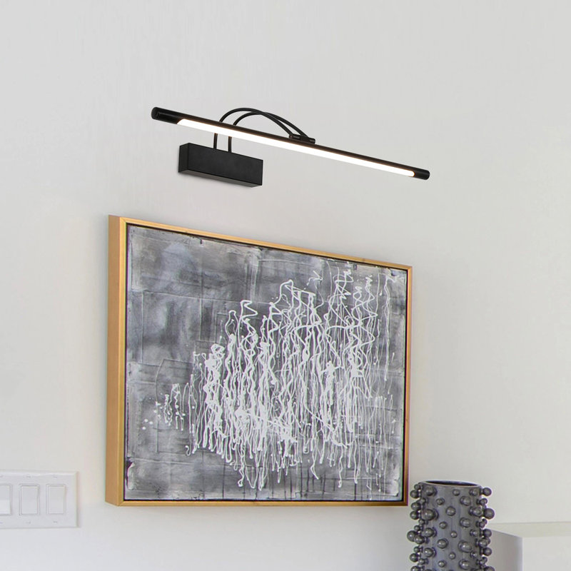 1-Lamp dimmable LED mirror front light, Black, 11 W, 6.88" H x 31.88" W x 31.88" D