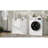 Two-Compartment Tilt-Out Laundry Sorter Cabinet-White