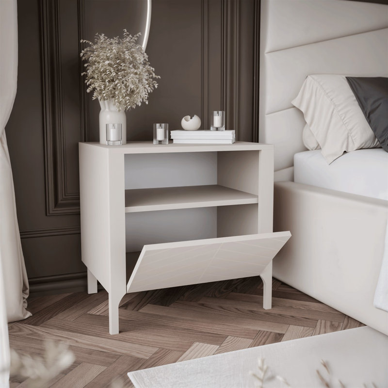 54cm W Bedside Table, Ivory