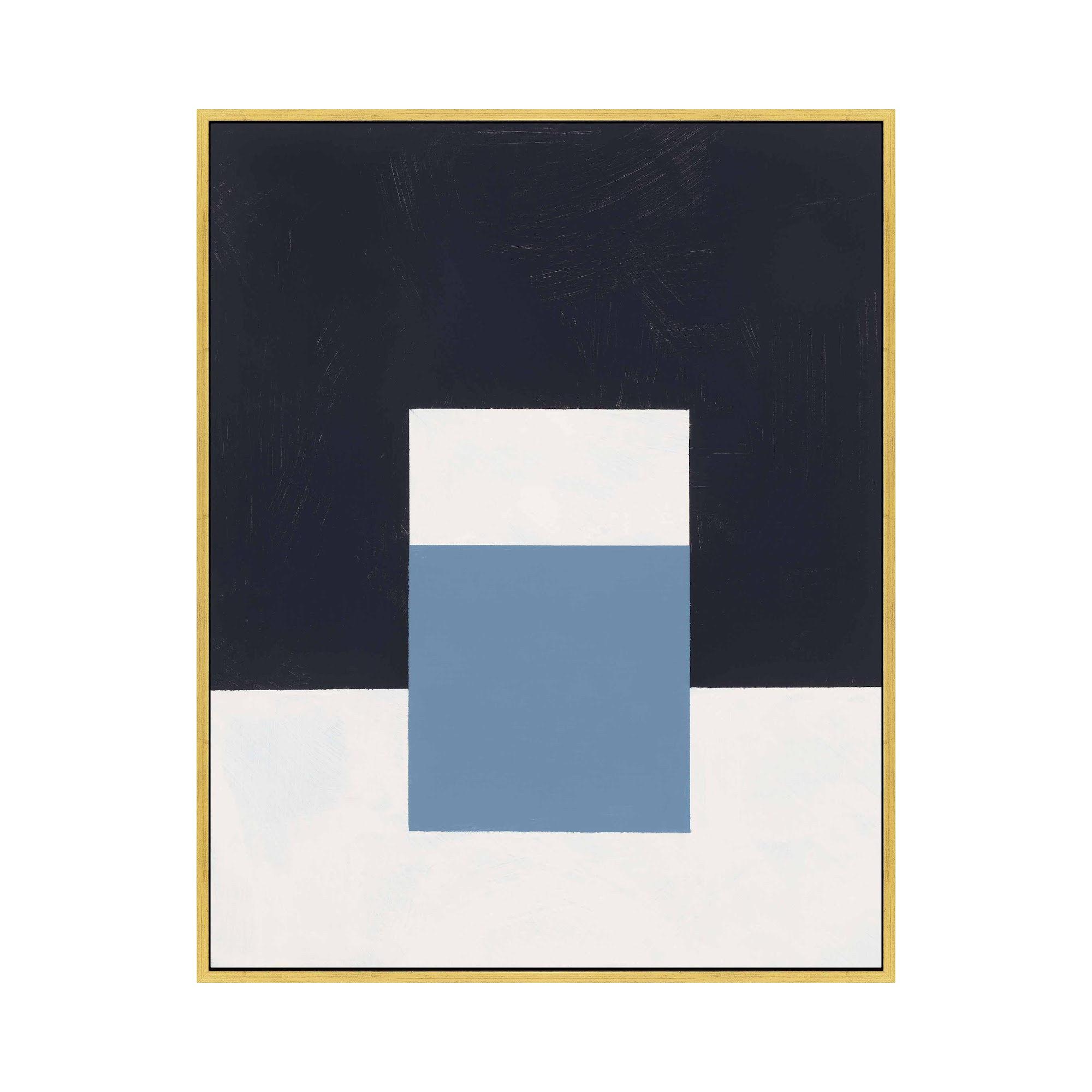 Square Sky by Robert Kamnatnik, Gold Framed Canvas, 25" H x 20" W x 1.38" D