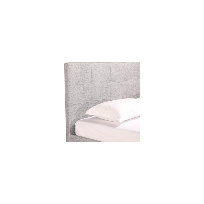 Burdge Tufted Upholstered Platform Bed, Queen, Gray