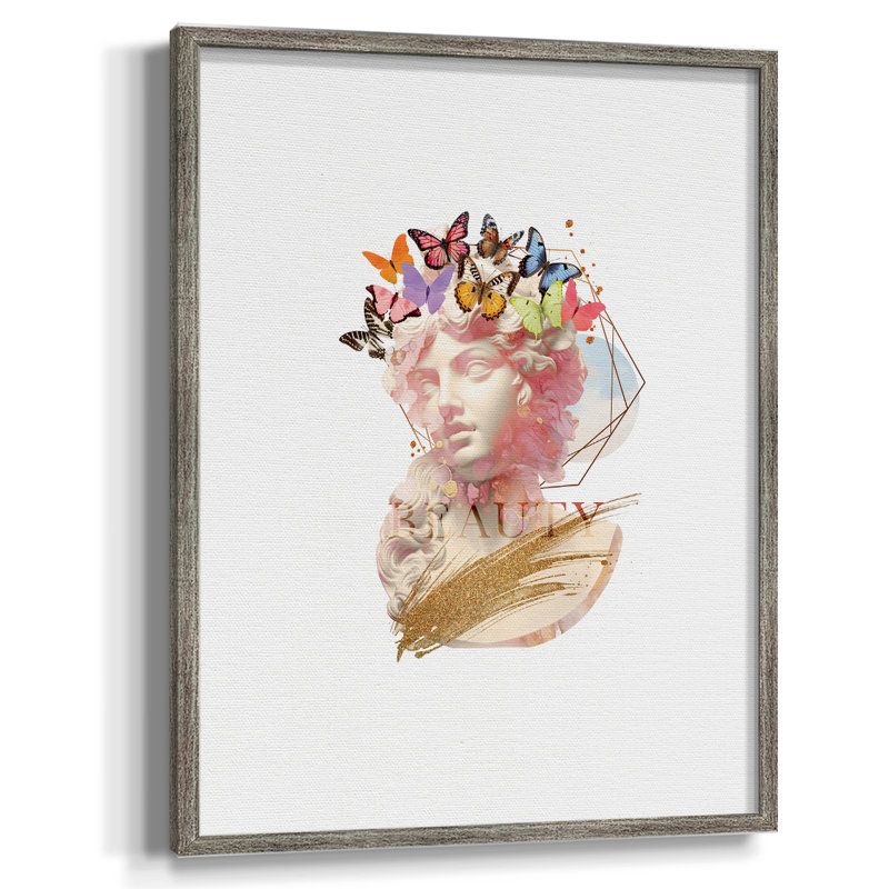 «Greek Goddess II», reproduction encadrée - bois massif, H 15 po x l 12 po