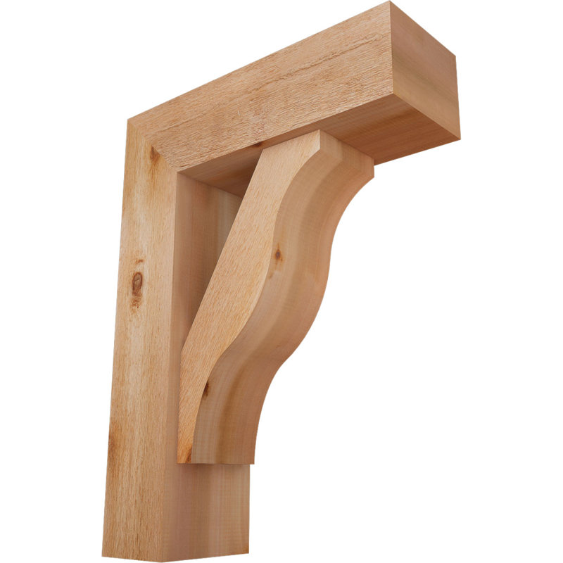 Support Funston Block avec support décalé, 32 x 24, Cèdre rouge occidental de l 8 po (scié brut)