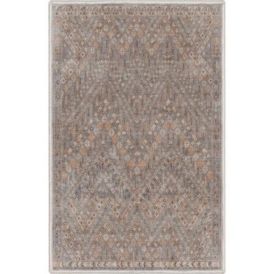 Ervin Anya Vintage Tribal Chevron Gray Flat-Weave Rug
