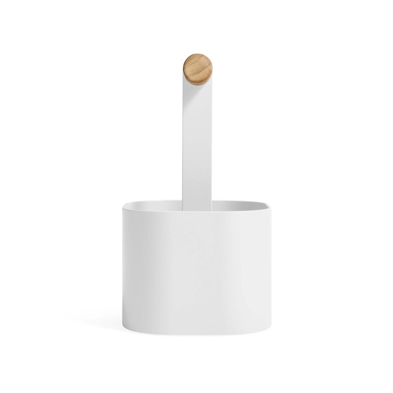 Pluck Small Caddy, White