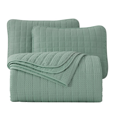 Wilmer Waffle Weave Textured Quilt Set