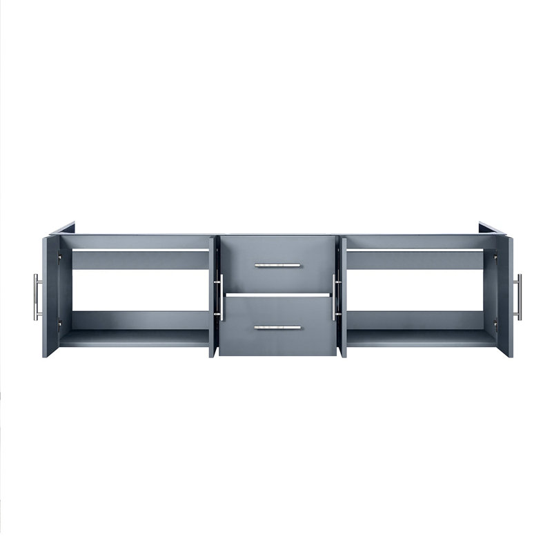 Meuble-lavabo double (armoire seulement), Gris foncé, L 72 po