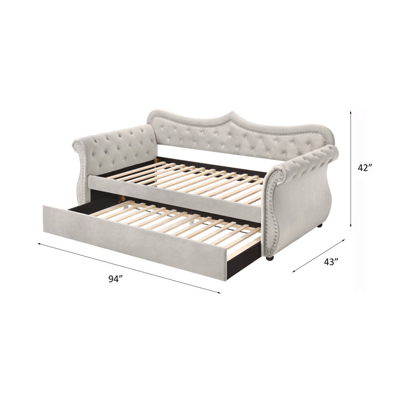 Adkins Daybed W/Trundle, Beige