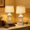 Ensemble de 2 lampes de table lanterne avec ports USB + Type-C, intensité variable à 3 voies et ampoules incluses