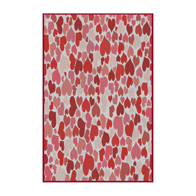 Tapis bleu aqua/gris/vert à motif Hoye