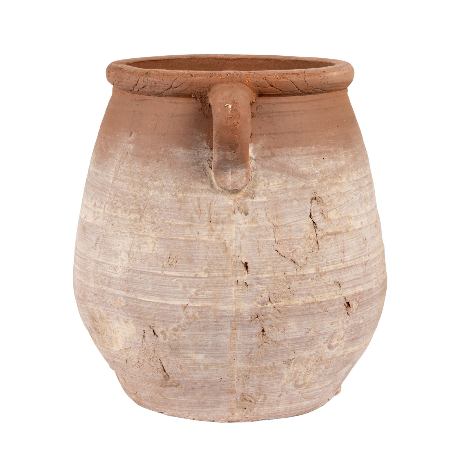 Nonie 13.75'' Terracotta Table Vase, Whitewashed