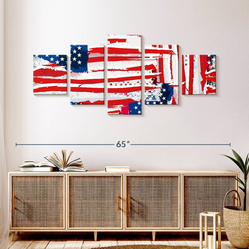 Abstract Flag, 24" H x 55" W