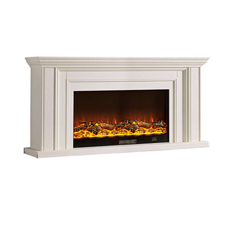 Meuble télé American Fireplace, Ivoire ivoire