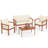 4 Pieces Patio Furniture Set Acacia Wood Porch Chairs w/ Table-1773524509