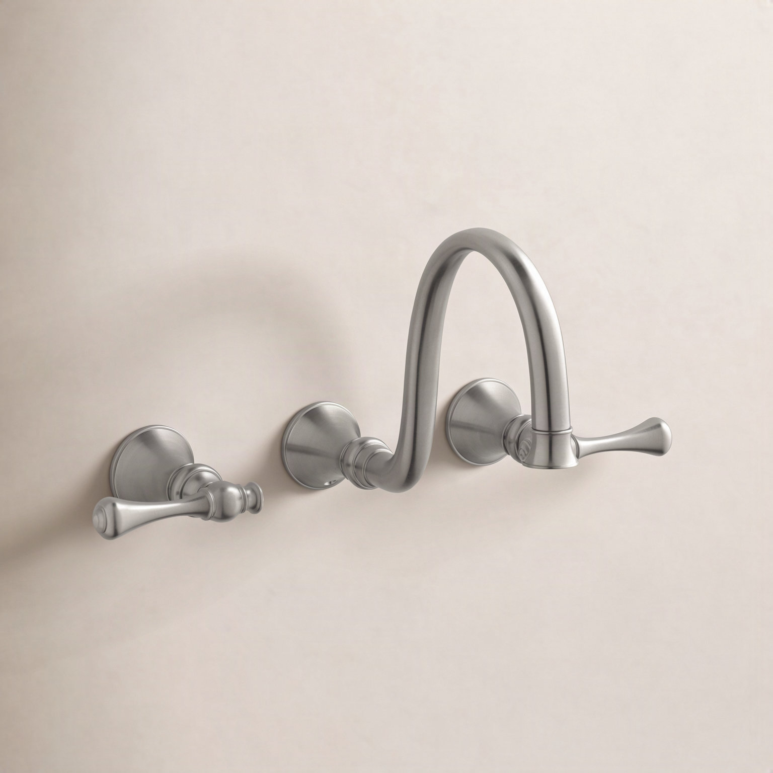 Revival Wall-Mounted Tub Spout Trim, Vibrant Brushed Nickel
