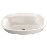 Maris Vitreous China Oval Vessel Bathroom Sink with Overflow