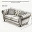 Canapé 65 po en tissu d'ameublement Chesterfield-1712768168