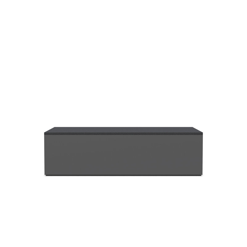 Porto Aluminum Coffee Table, Honed Absolute Black