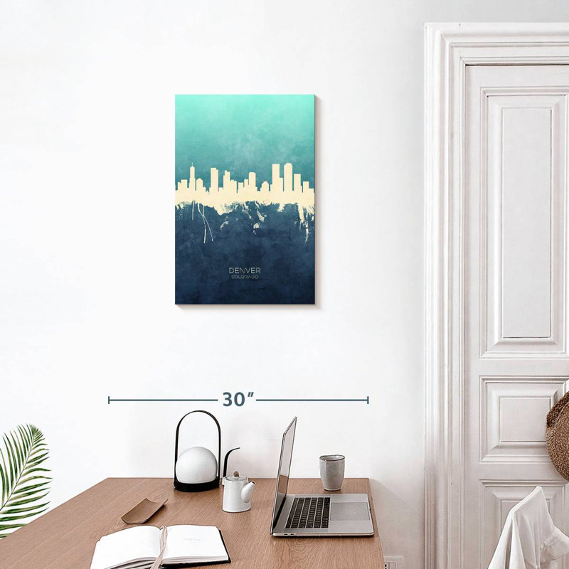 Aime Denver Colorado Skyline VII, H 24 po x l 16 po