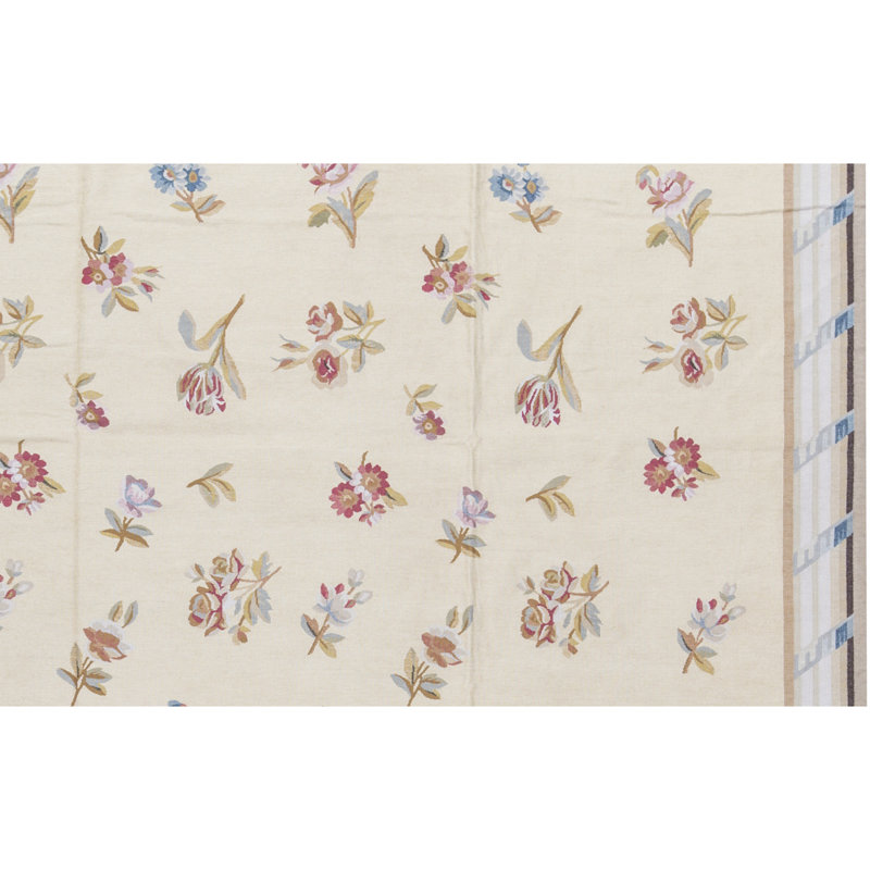 Hand-Knotted High-Quality Gold and Beige Area Rug