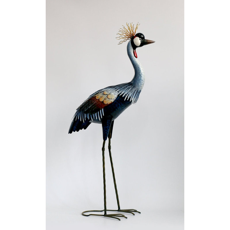 Sculpture de jardin noire en métal, H 35,4 po x l 15,7 po x P 8,3 po