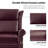 Hayliee 33.5" W Top Grain Leather Swivel Glider Recliner-101319316