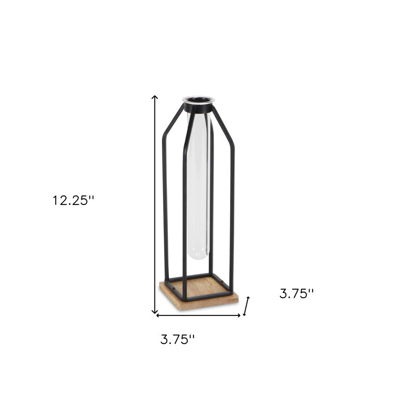 Vase de table de test en verre 12 po 12 po