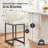 Catharinus 24 inch Upholstered Counter Stool with Non Slip Feet Black Metal Base for Kitchen-1810459056