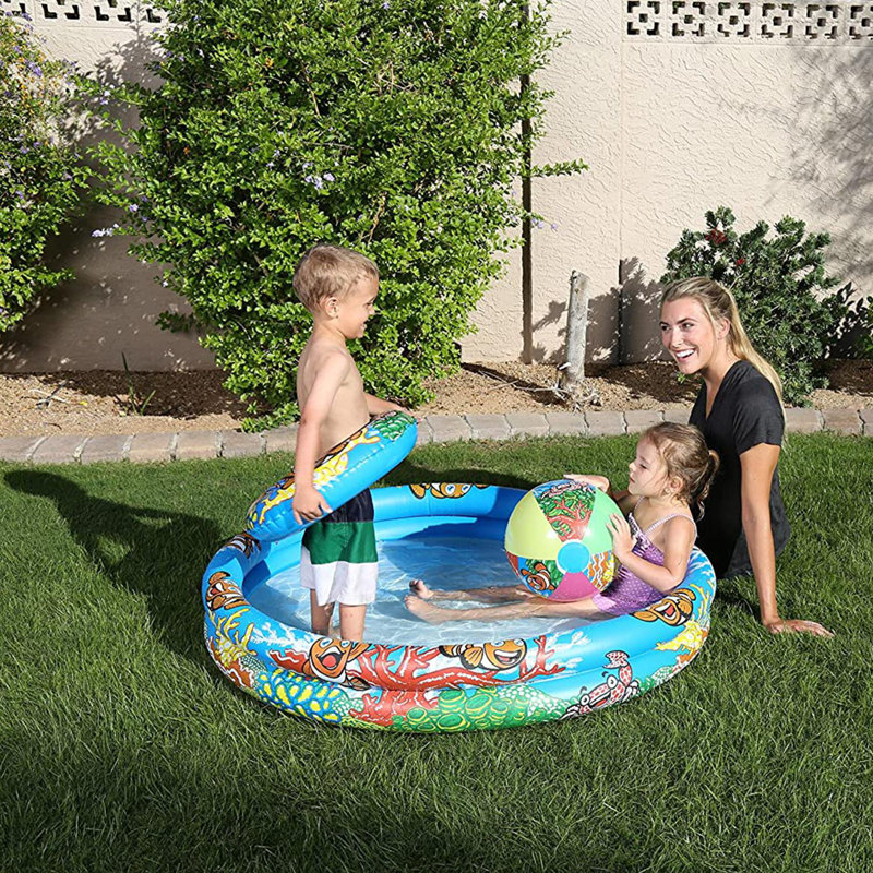 Levell Plastic Round Kiddie Pool 20cm H x 122cm W x 122cm L