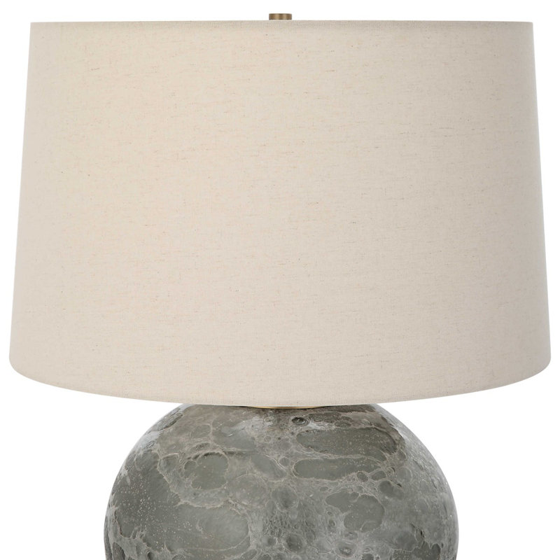 Iron+ Glass +linen Table Lamp