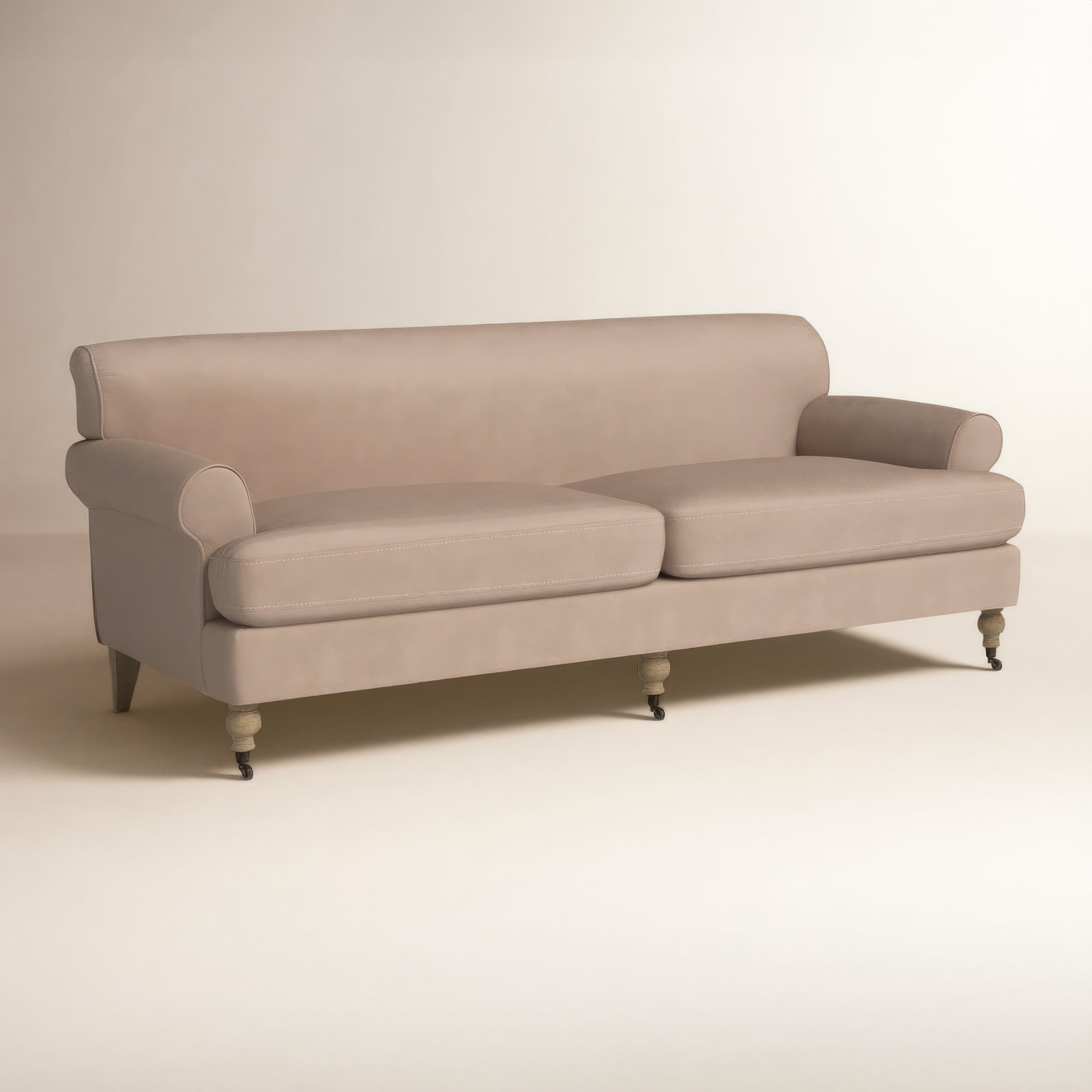 Harbor 88'' Upholstered Sofa, Mink Velvet
